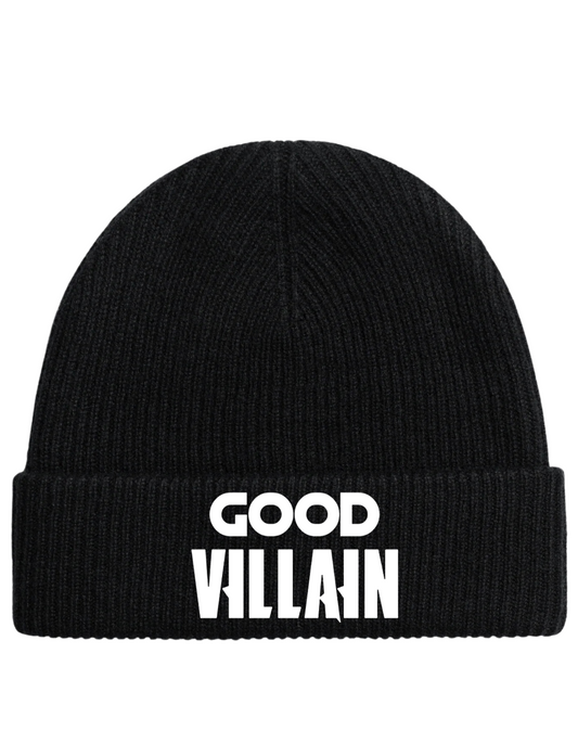 Good Villain Black Cashmere Wool Beanie