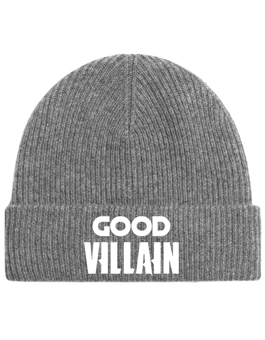 Good Villain Heather Grey Cashmere Wool Beanie